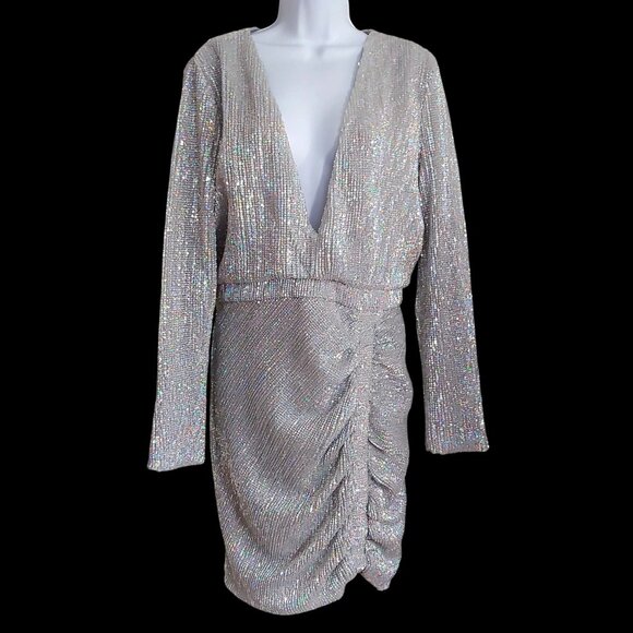 Lavish Alice Iridescent Sequin Mini Party Gala Evening Event Party Dress 8 - Picture 1 of 13